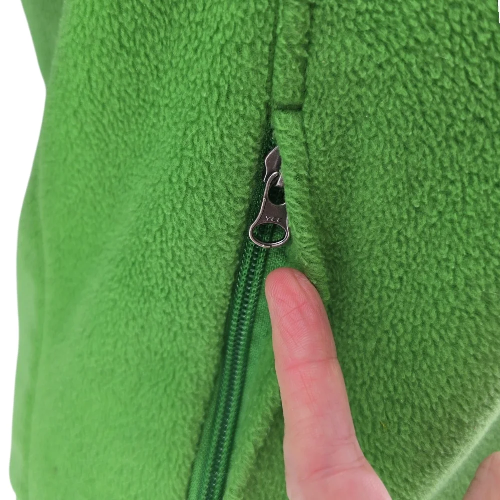 Columbia Green Fleece Jacket Girls Size Large Full Zip Front Zip Pockets